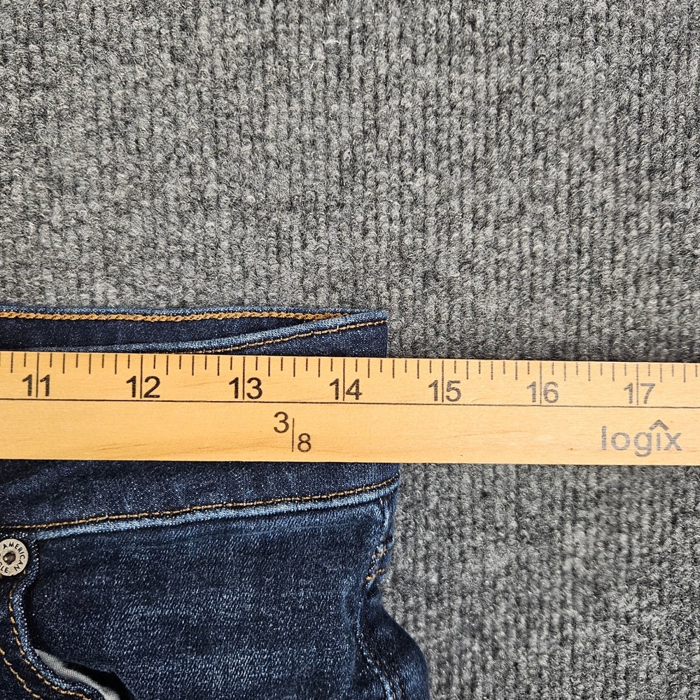 American Eagle Kick Boot Jeans Women 6 X-Short Dark Wash Next Level Stretch READ - Picture 4 of 12